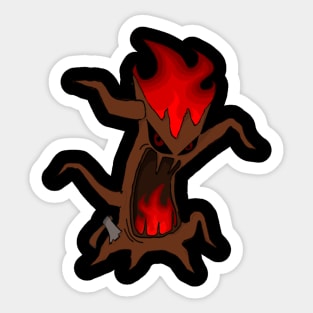 TwiggyTheTree Burning Tree Logo Sticker